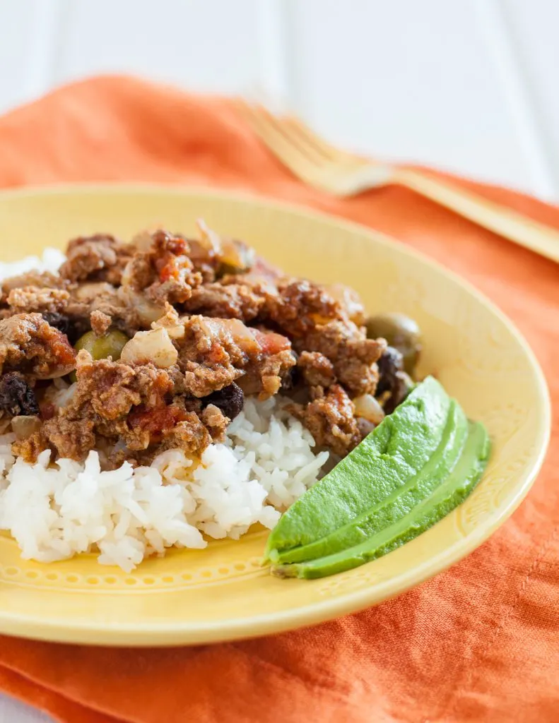 Cuban Picadillo - A delicious, economical, and clean eating friendly ground beef recipe! * GoodieGodmother.com