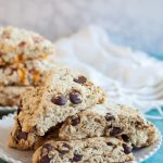 Oatmeal Scones Two Ways - Recipes for ham and cheese oatmeal scones and chocolate chip oatmeal scones. These are great to make in advance and freeze for easy, heat and go breakfasts later! * GoodieGodmother.com