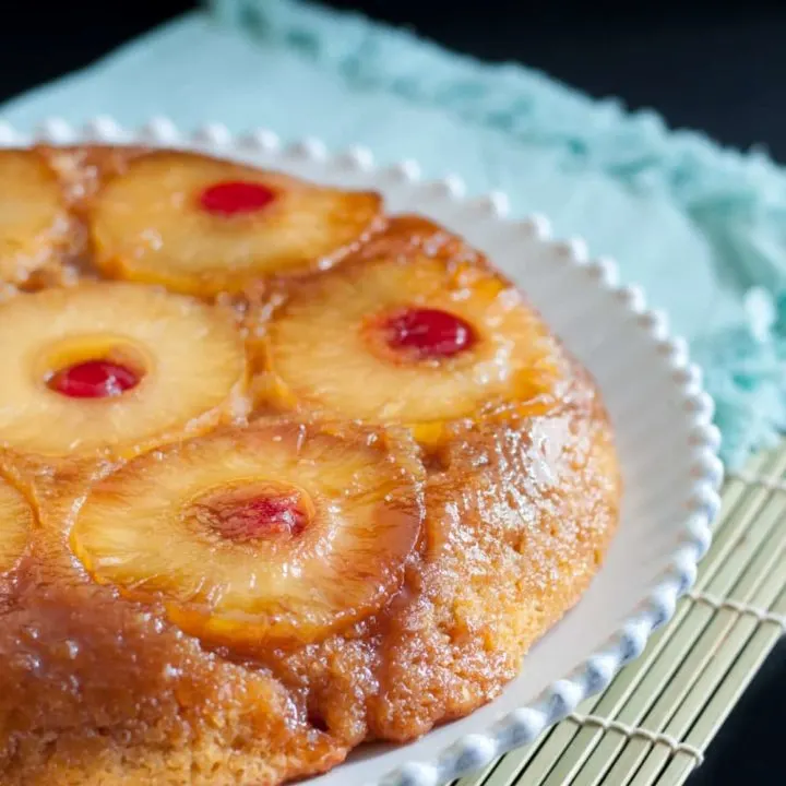 Easy, delicious, perfect for a weeknight dessert or a retro tiki party, grab your skillet and make this pineapple upside down cake from scratch today! * Recipe on GoodieGodmother.com