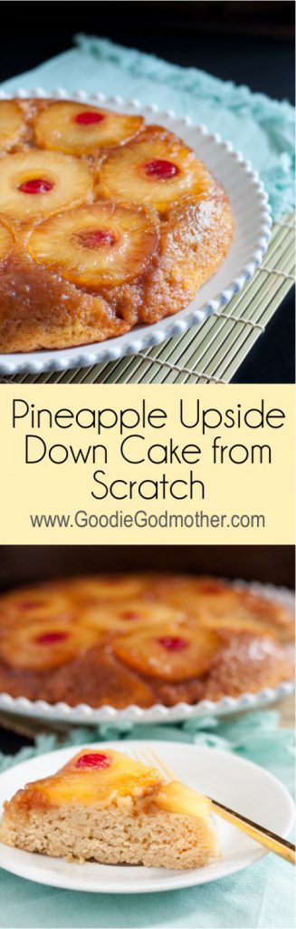 Easy, delicious, perfect for a weeknight dessert or a retro tiki party, grab your skillet and make this pineapple upside down cake from scratch today! * Recipe on GoodieGodmother.com