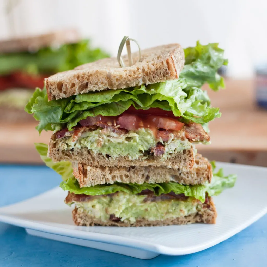 Avocado Tuna BLTs - skip the mayo, but still enjoy everything about a tuna BLT in this better-for-you spin on a classic lunch sandwich. #OnlyAlbacore #CG #ad
