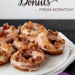Sweet and salty are a wonderful combination and make these maple bacon doughnuts a treat that won't last long! * Recipe on GoodieGodmother.com
