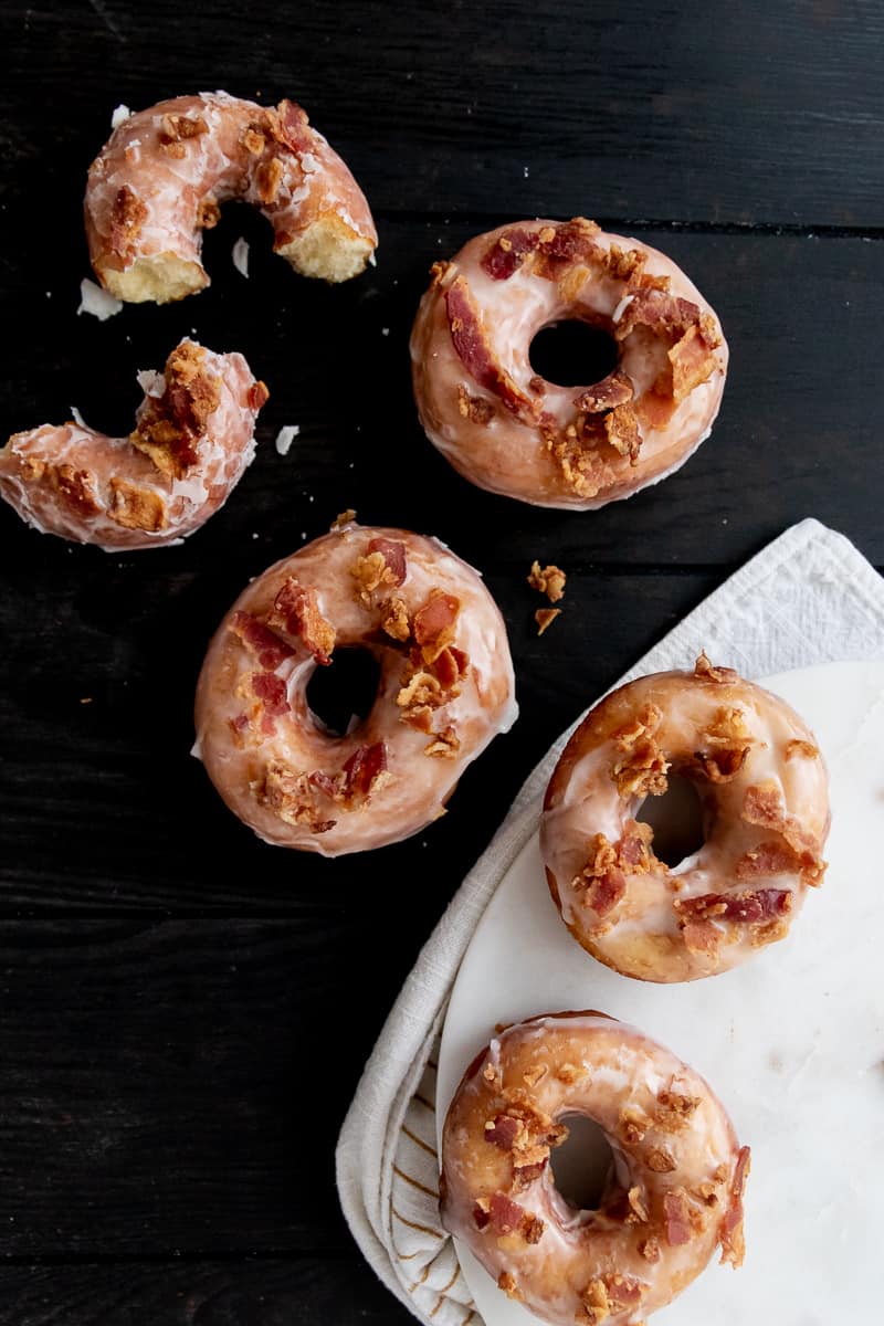 Make specialty donuts at home with this easy to follow maple bacon donut recipe!