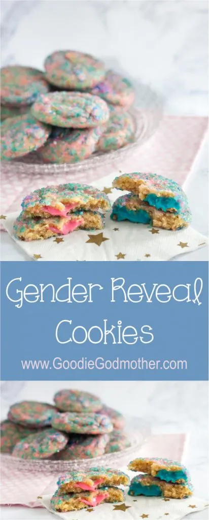 Go beyond cake with your gender reveal ideas! Gender reveal cookies are a unique way to share your baby's gender with a group, or with family and friends far away - they ship! * Recipe and Video Tutorial on GoodieGodmother.com
