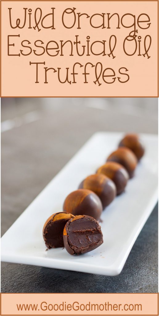 Wild Orange Essential Oil Truffles - A beautiful edible gift idea, or elegant favor, these truffles are great for essential oil lovers! * GoodieGodmother.com
