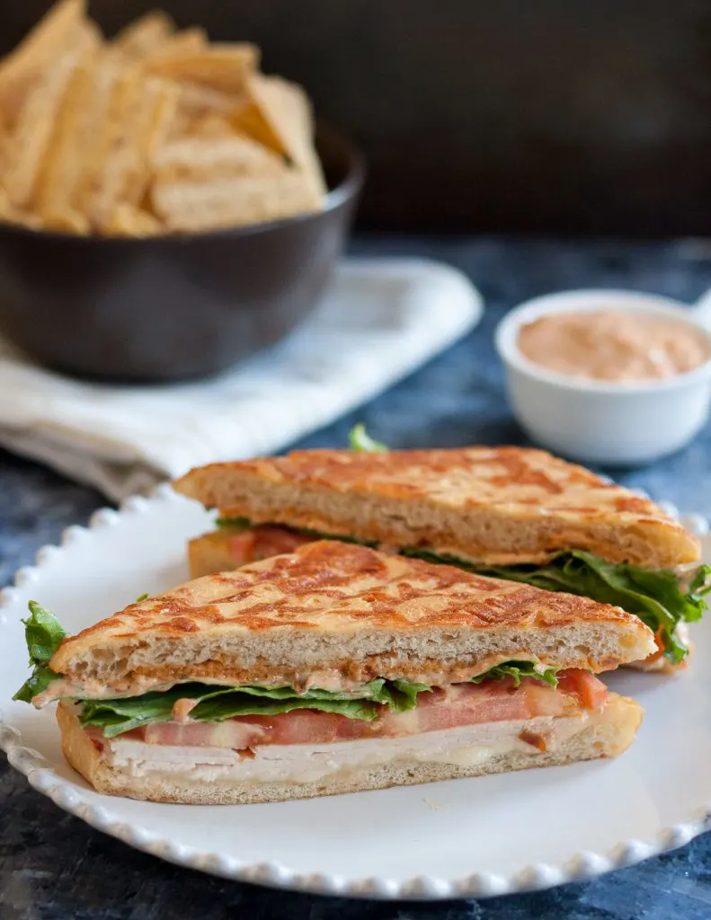 Inspired by the chipotle turkey panini the Godfather and I used to enjoy at the Storm Surge Cafe on the University of Miami campus, this panini makes a tasty and quick lunch or dinner! * Recipe on GoodieGodmother.com