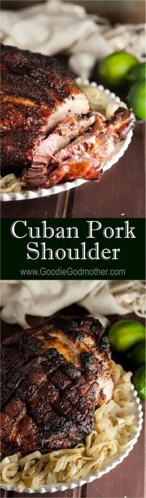 A traditional Christmas meal in Cuban households, this Cuban pork shoulder recipe is perfect for smaller gatherings! * Recipe on GoodieGodmother.com