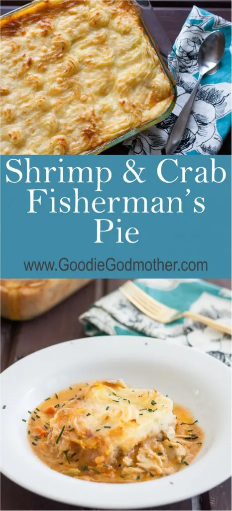 Need a seafood alternative to the traditional shepherd's pie? This shrimp and crab fisherman's pie is loaded with incredible flavors and lovely enough to serve as an alternative main dish to holiday meals! * Recipe on GoodieGodmother.com