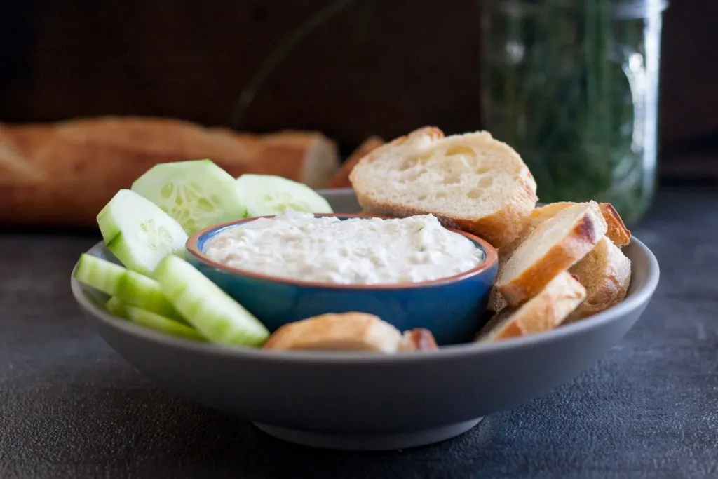 Easy to make with just a few ingredients, this crazy feta dip copycat recipe is inspired by a local to us quick service chain restaurant, CAVA Grill.  * Recipe on GoodieGodmother.com