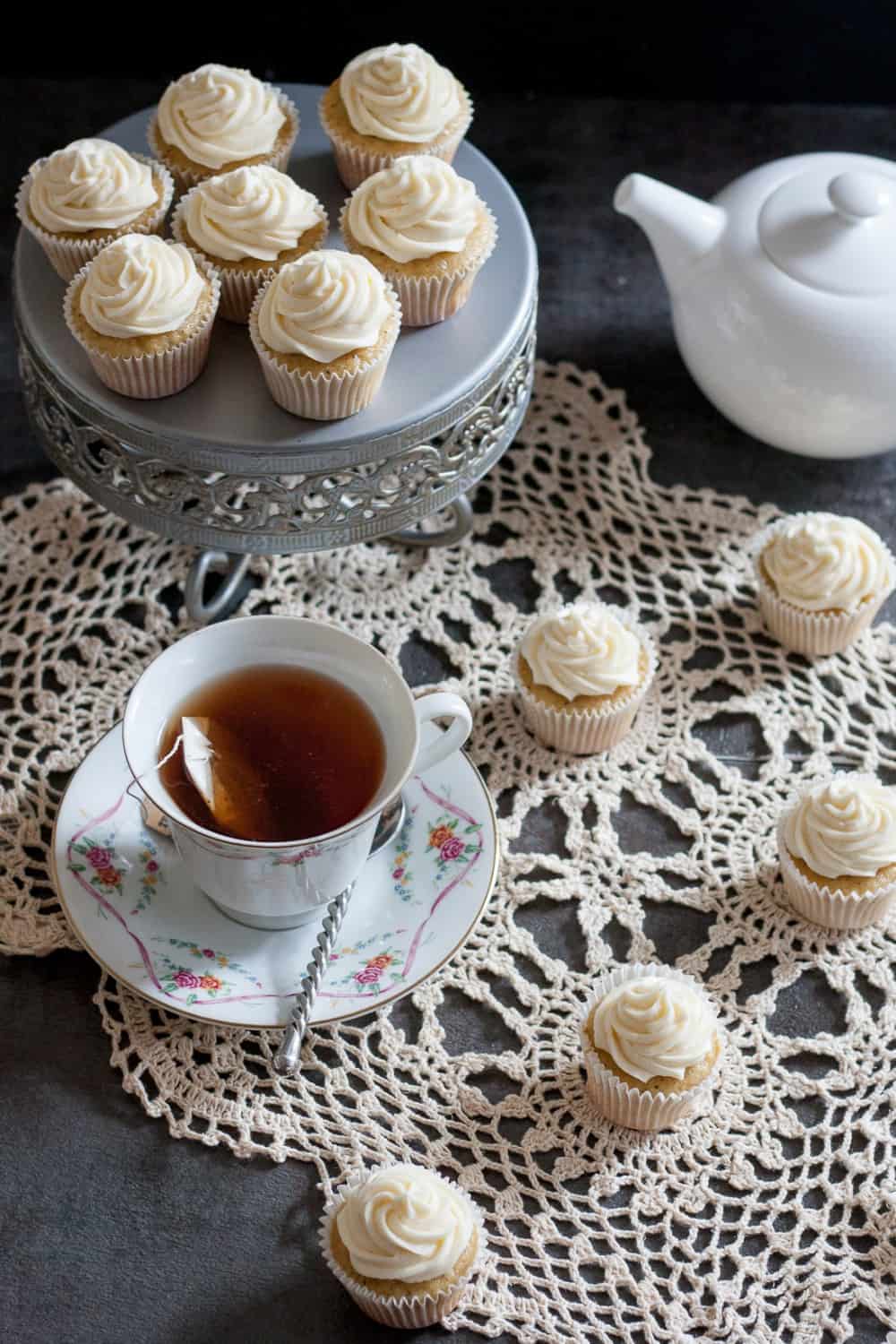 Earl Grey Cupcakes With Honey Buttercream Frosting Goodie Godmother