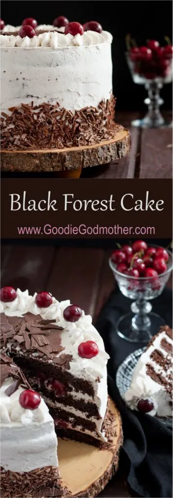 Black forest cake is a traditional German torte originating from a bakery in the Black Forest. * Recipe on GoodieGodmother.com