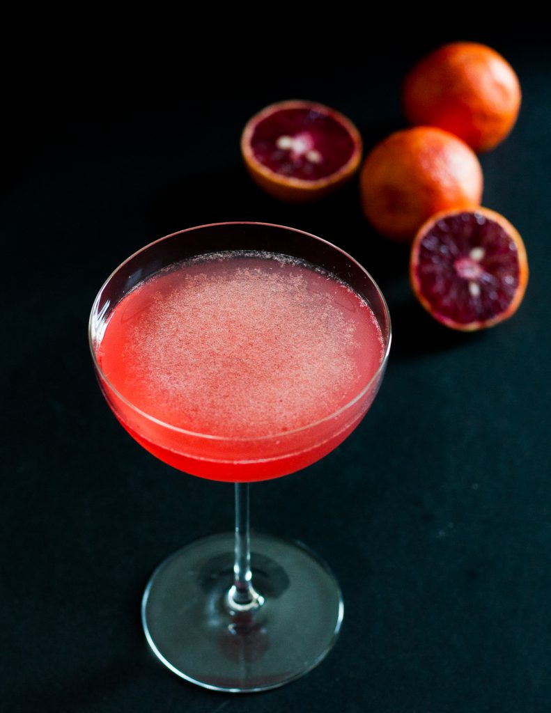 The blood orange vesper martini is a dramatic cocktail inspired by a classic espionage love story. * Recipe on GoodieGodmother.com