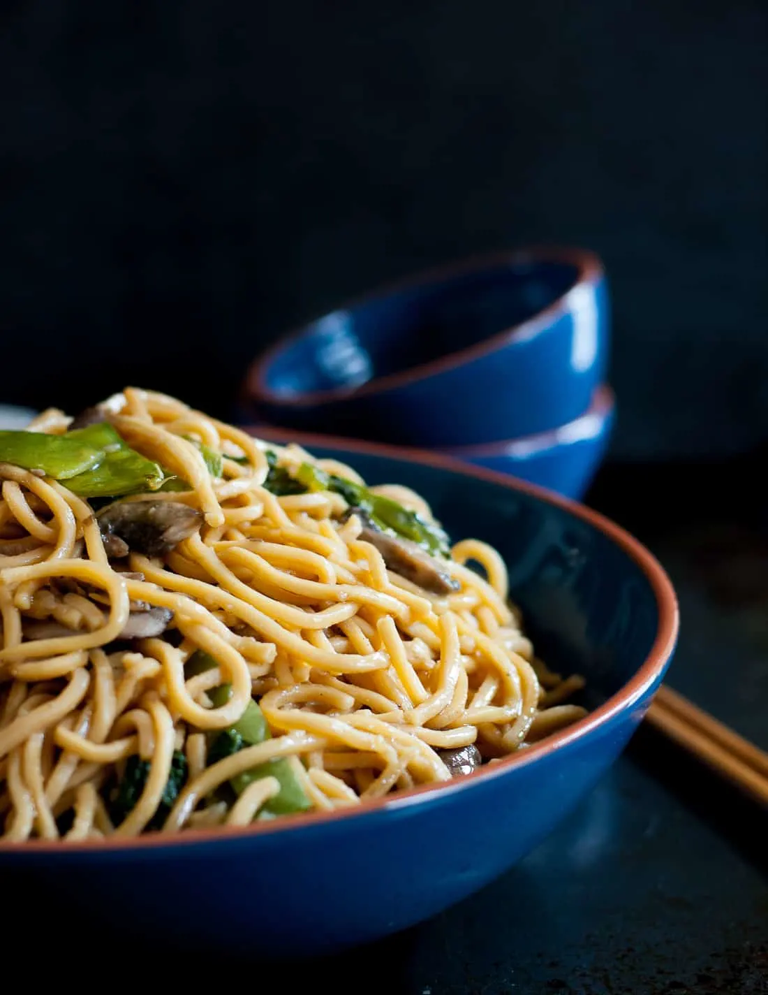 A few minutes is all it takes to whip up this easy garlicky vegetable lo mein recipe! This is a great quick takeaway 