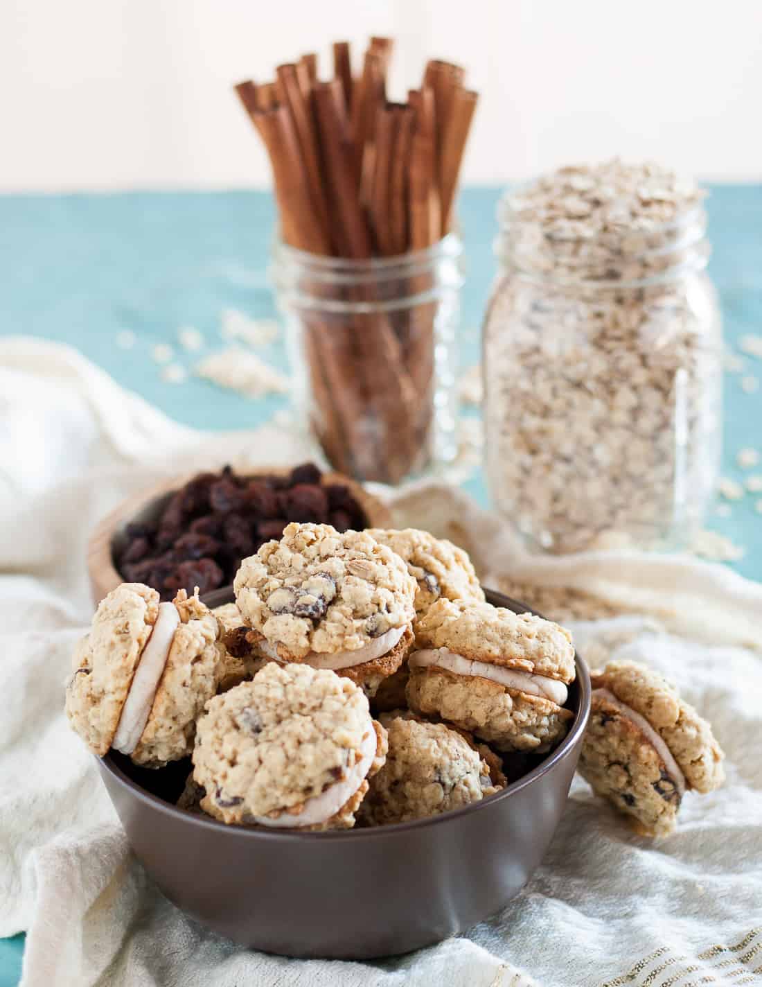A little retro, but definitely a classic, these gluten free oatmeal raisin sandwich cookies are perfect for those with gluten sensitivities. * Recipe on GoodieGodmother.com