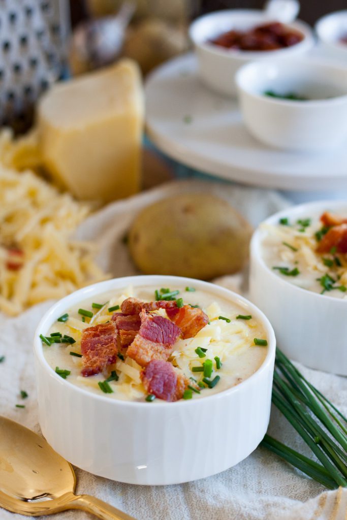 A classic comforting soup recipe, this Yukon Gold baked potato soup is a family favorite!