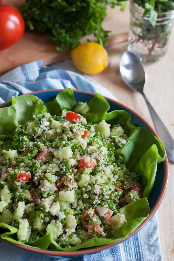 A classic tabbouleh salad recipe, made in the style of my grandmother. Bright flavors, fresh ingredients, and a beautiful presentation make this salad a favorite! * GoodieGodmother.com