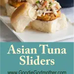These creative Asian tuna sliders are easy and so addicting! Perfect for summer entertaining * GoodieGodmother.com