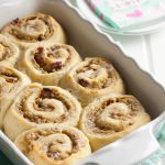 A sweet roll worthy of The King of Rock and Roll, these peanut butter, banana, and bacon delights are aptly titled, Elvis Sweet Rolls. * Recipe on GoodieGodmother.com