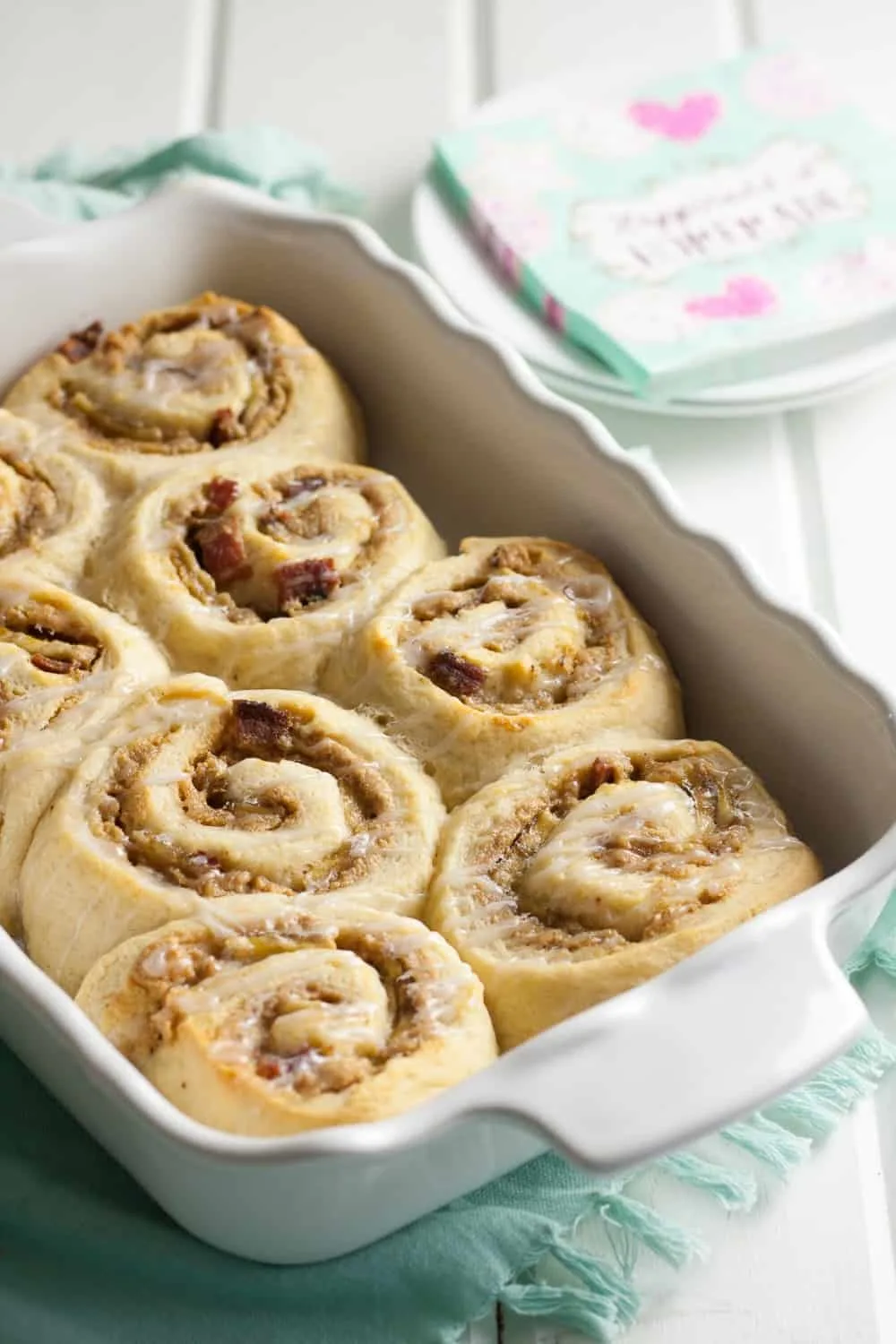 A sweet roll worthy of The King of Rock and Roll, these peanut butter, banana, and bacon delights are aptly titled, Elvis Sweet Rolls. * Recipe on GoodieGodmother.com