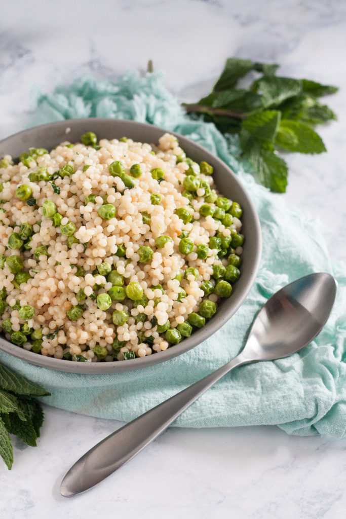 Mint provides a refreshing flavor to this mint pea couscous. * Recipe on GoodieGodmother.com