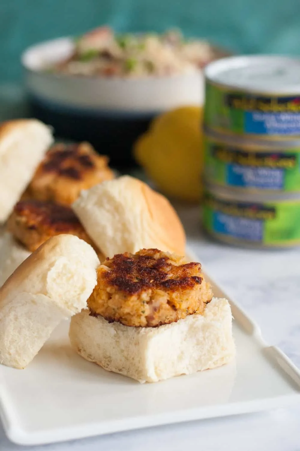 This is the best creative canned tuna recipe. Asian Tuna Sliders on GoodieGodmother.com