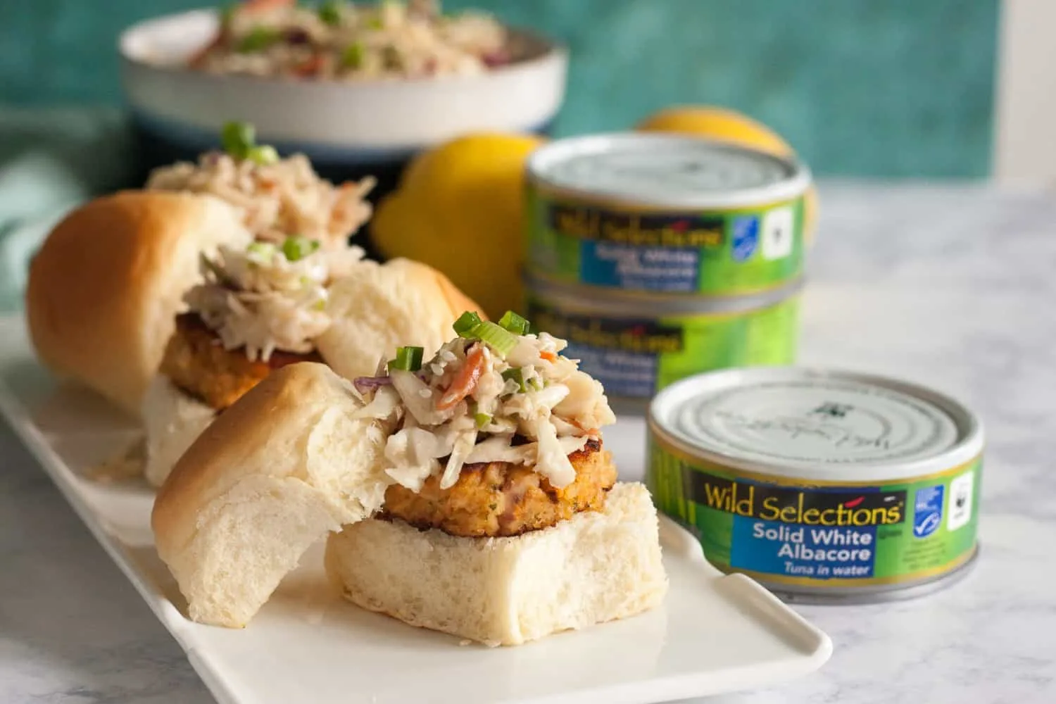 Asian Tuna Sliders are perfect for game day parties. Recipe on GoodieGodmother.com
