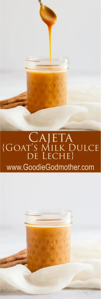 Cajeta, a goat's milk version of dulce de leche, is a delicious caramel for desserts. You can make dulce de leche from scratch using either goat's milk, or cow's milk. * Recipe on GoodieGodmother.com