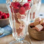 A raspberry ice cream parfait is an elegant and easy no-bake summer dessert! * Recipe on GoodieGodmother.com