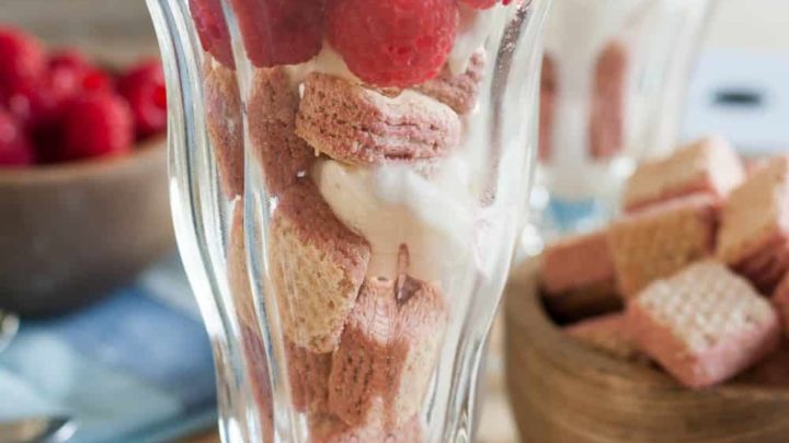 Raspberry Ice Cream Parfait