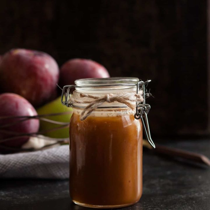 I bet you'll never guess the surprise ingredient that makes this Apple Cider Caramel Sauce a must-make fall dessert recipe! * Recipe on GoodieGodmother.com