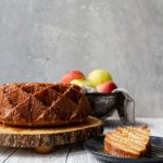 Imagine fall in a bite. This caramel apple cider bundt cake is like the cake version of apple cider doughnuts, with loads more apple flavor, and caramel. *Apple Cider Doughnut Cake Recipe on GoodieGodmother.com