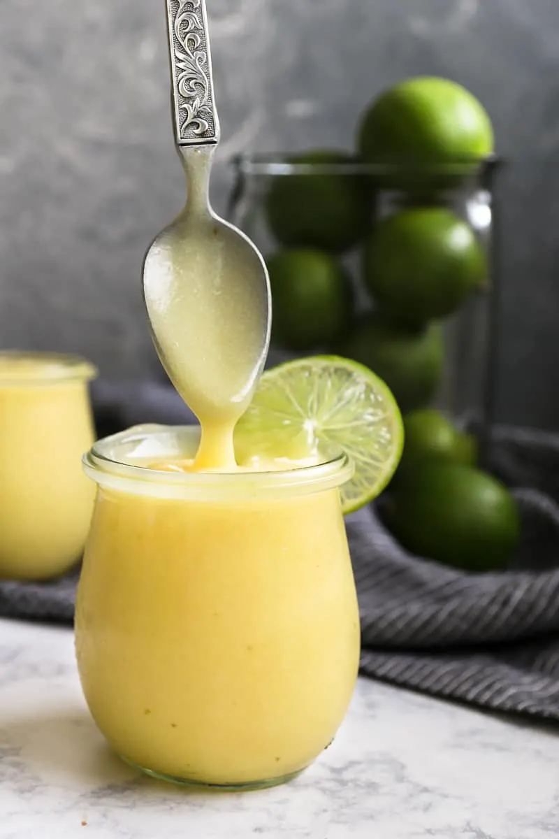 Just the right balance of sweet and sour, this lime curd recipe is a must! Use as a spread for scones or pancakes, or an easy filling for cakes and tarts. Ready in minutes, and you can use now or freeze for later.