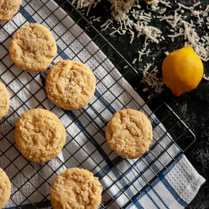 Need a recipe to use up a lot of egg yolks? These lemon coconut cookies are just the recipe! These lightly sweetened lemon cookies are soft, rich, and a little unique with the added coconut. * Recipe on GoodieGodmother.com