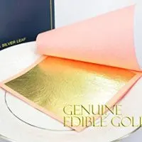 Edible Genuine Gold Leaf Sheets - 10 Sheets (Loose Leaf), 3 1/8 inches Booklet, Professional Quality