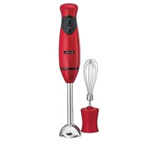 BELLA 14460 Hand Immersion Blender with Whisk Attachment, 2.65 lb, Red
