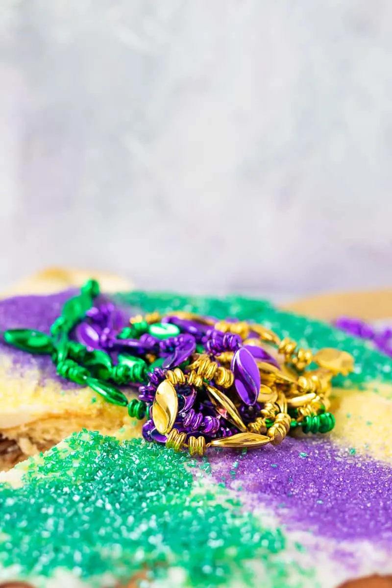 Celebrate Mardi Gras anywhere with this New Orleans king cake recipe! The BEST king cake recipe I've tried. * Recipe on GoodieGodmother.com