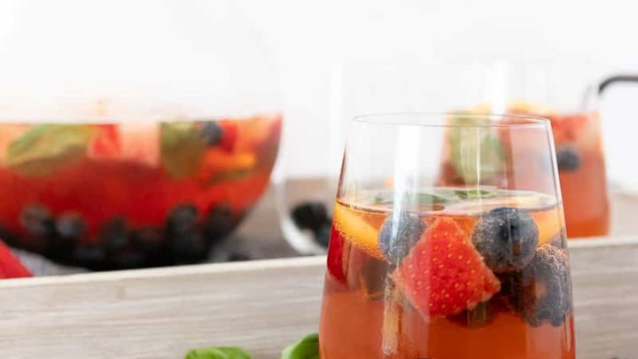 Mixed Berry Basil Ros Sangria