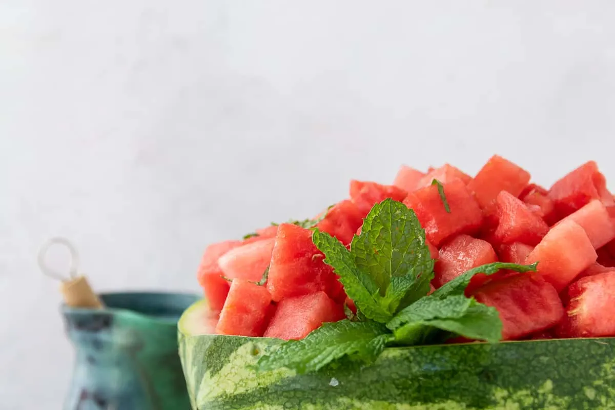 Delicious dairy free watermelon salad recipe. 