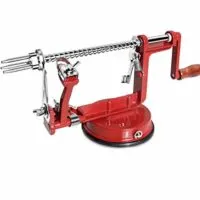 New Star Foodservice 43020 Apple and Potato Peeler with Suction Base, Red