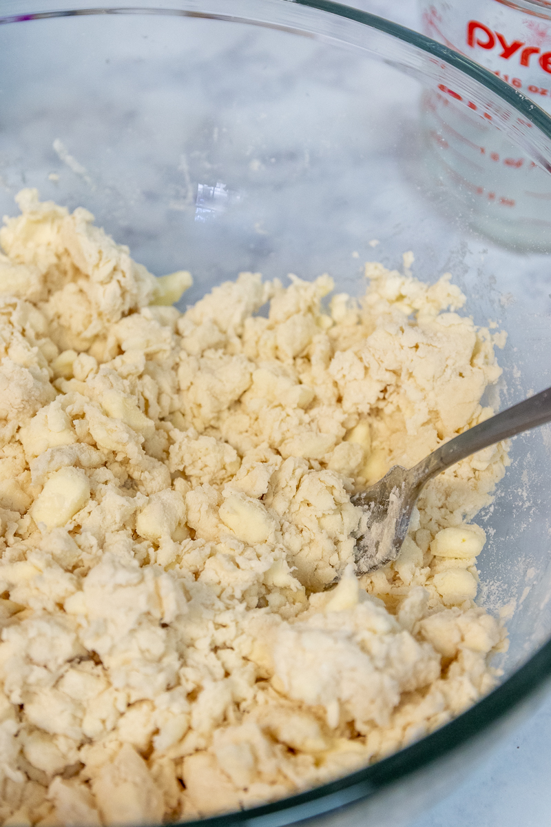 moistened flour and butter mixture