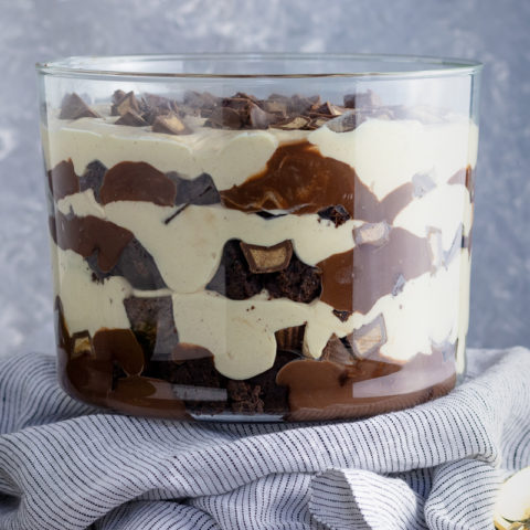 Peanut Butter Brownie Trifle - Goodie Godmother
