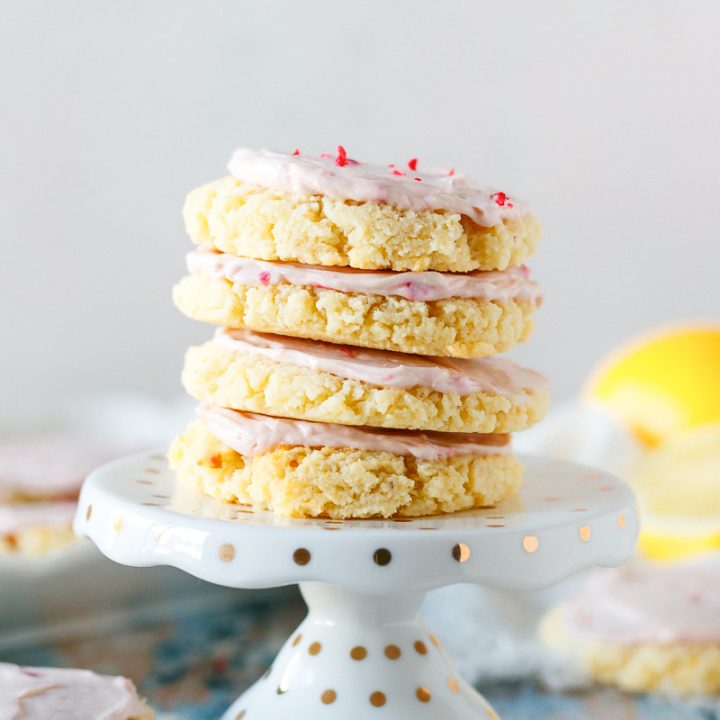 stacked keto raspberry lemon cookies