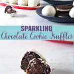 sparkling chocolate cookie truffles pin image