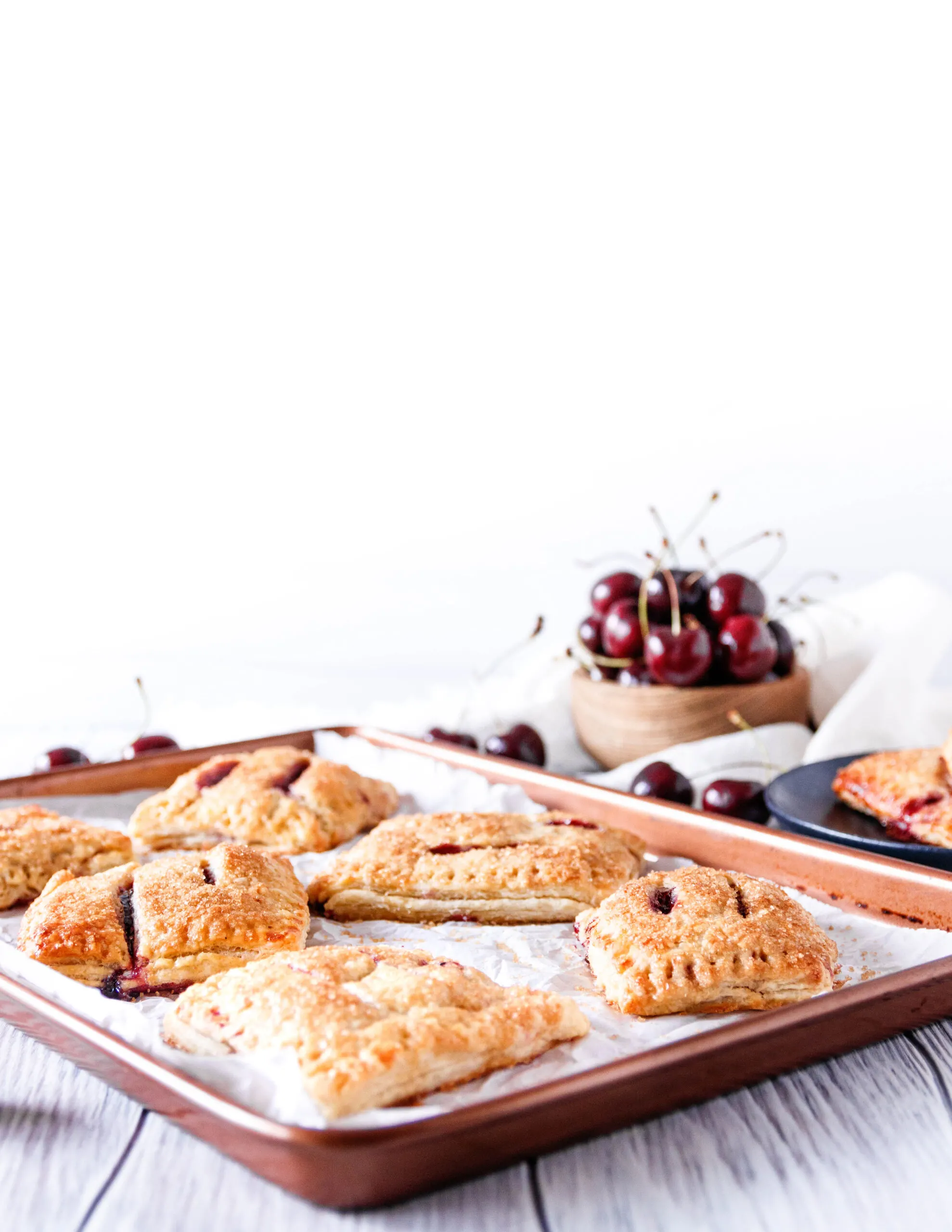 just-warm hand pies ready to grab and enjoy from the baking sheet