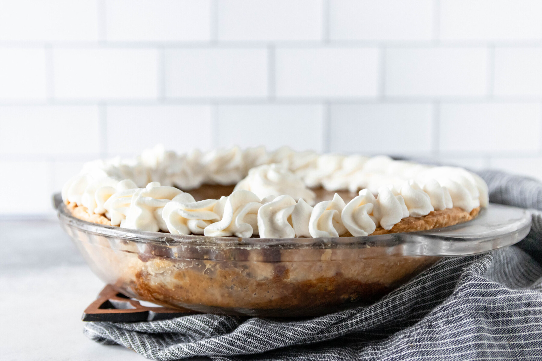 horizontal image of the baked pie