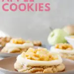 pin image for the iced apple cookie recipe on GoodieGodmother.com