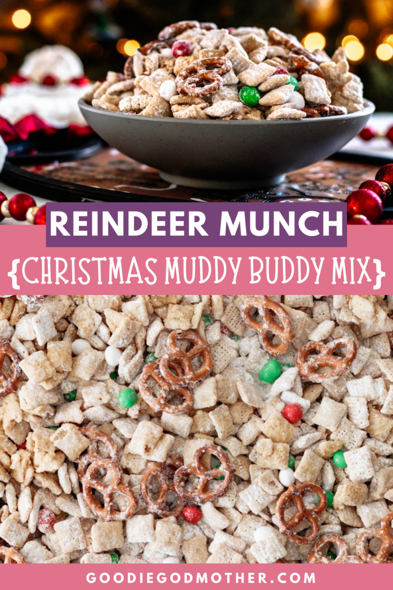 Christmas Puppy Chow Recipe {Reindeer Munch} - Goodie Godmother