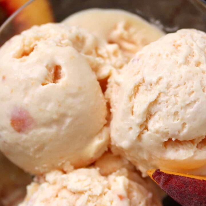 Image for Easy peach ice cream, made in a blender!